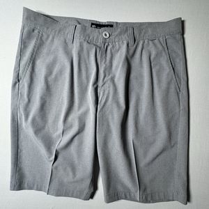 Travis Mathew Shorts Mens 34 Grey Golf Performance Stretch Chino Casual Outdoors